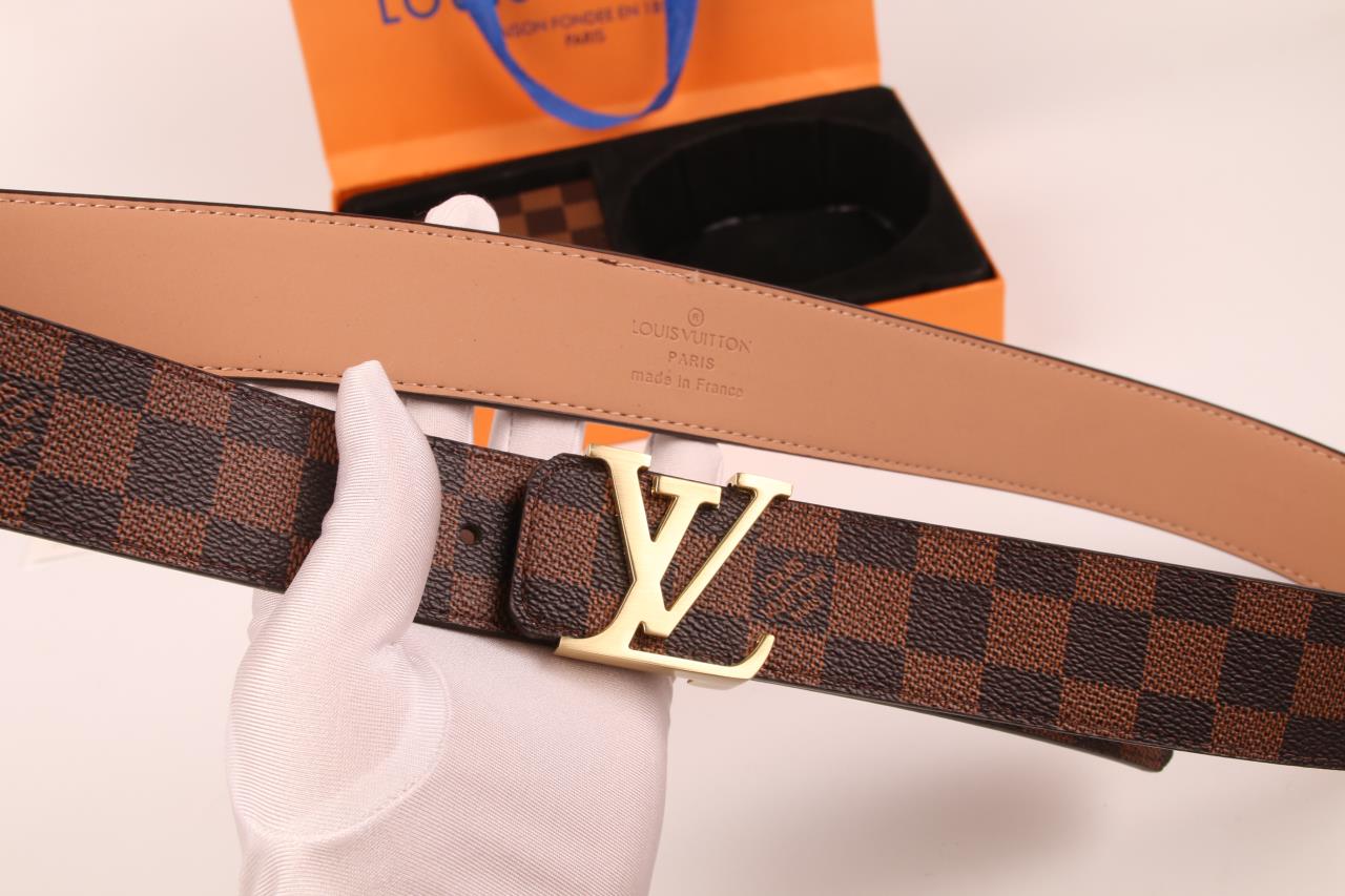 2025 3-color belt buckle + wallet printed letter belt