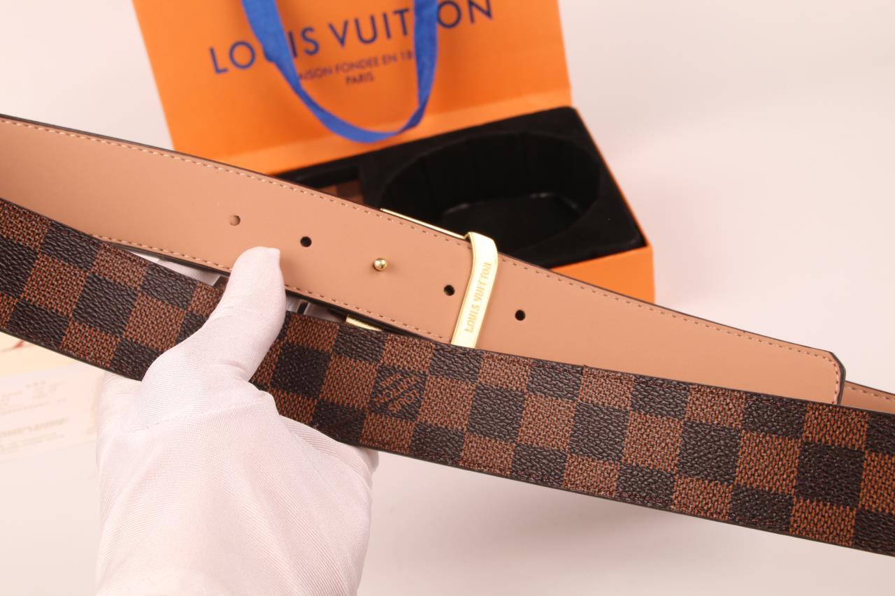 2025 3-color belt buckle + wallet printed letter belt