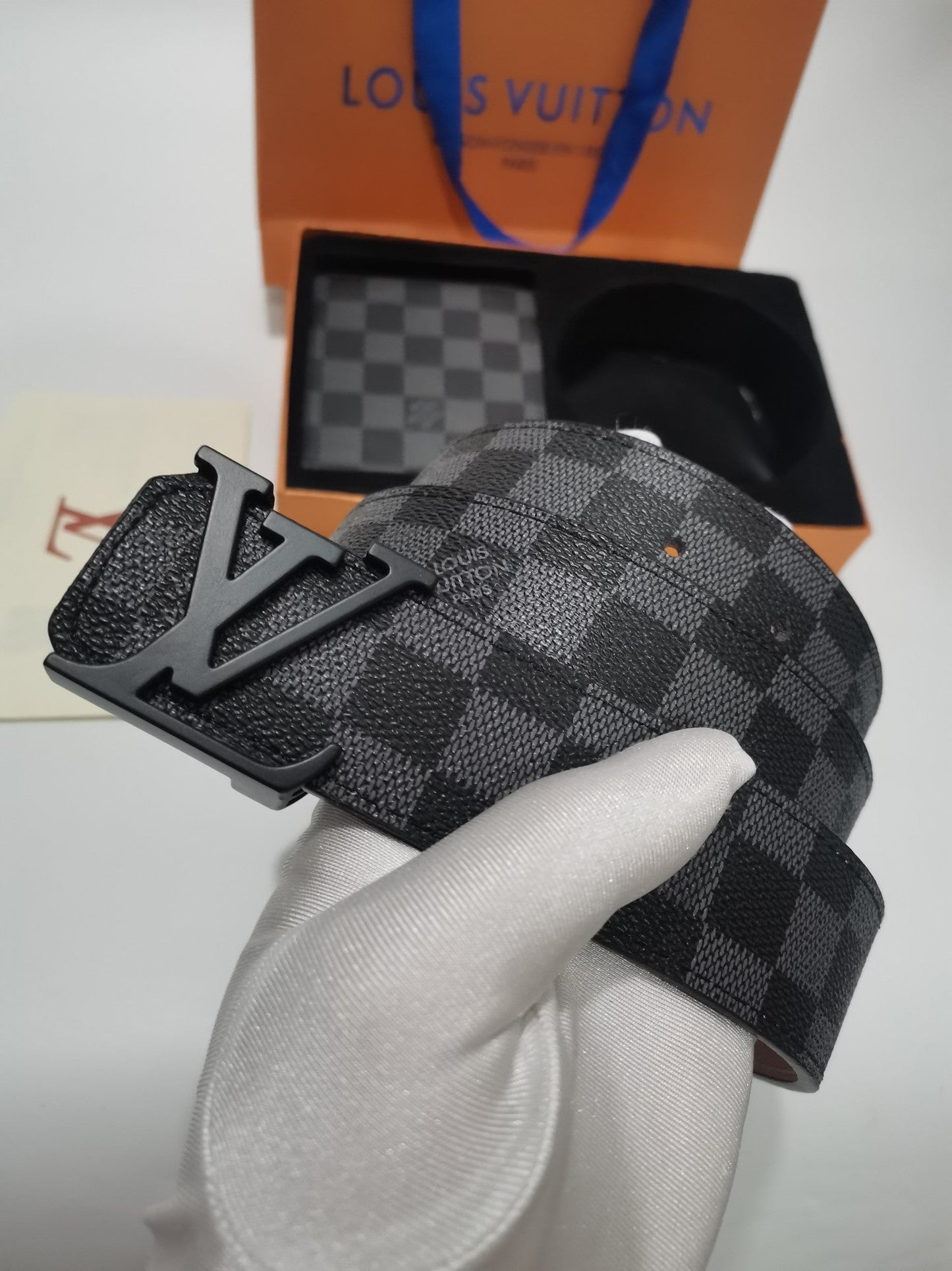 2025 3-color belt buckle + wallet printed letter belt