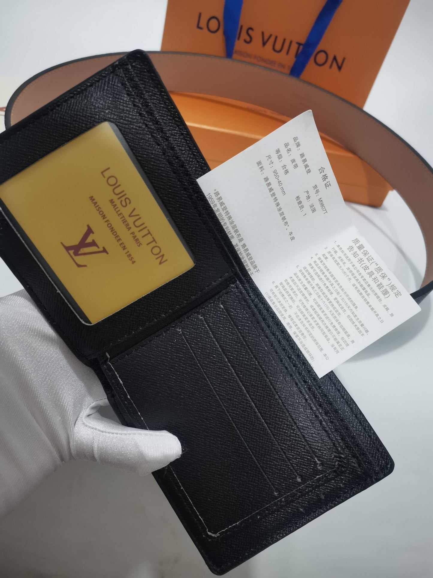2025 3-color belt buckle + wallet printed letter belt