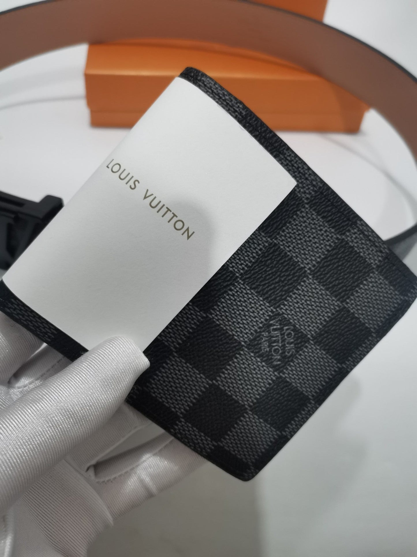2025 3-color belt buckle + wallet printed letter belt