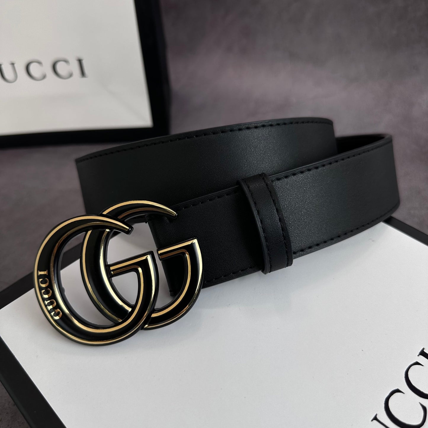 2025 2 Colors printed letter leather belt